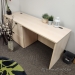 Blonde Straight Office Desk w/ 4 Drawers Storage 71 x 24
